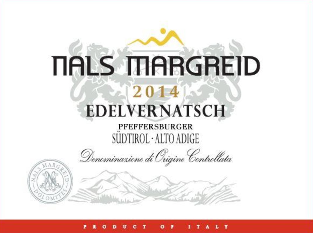 Nals Margreid Edelvernatsch 2014 Front Label