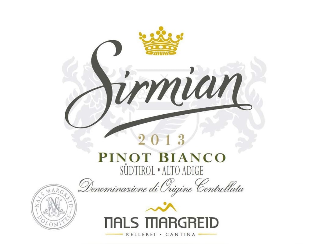 Nals Margreid Sirmian Pinot Bianco 2013 Front Label