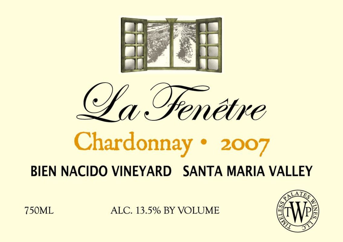 La Fenetre Bien Nacido Vineyard Chardonnay 2007 Front Label