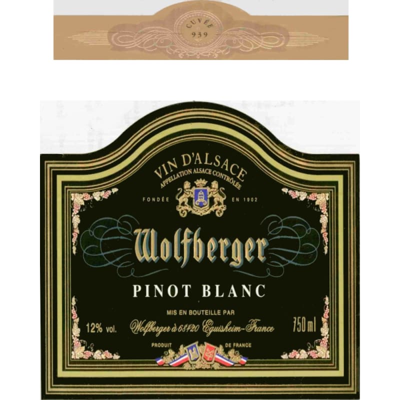Wolfberger Pinot Blanc 2013 Front Label