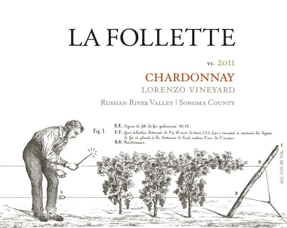 La Follette Lorenzo Vineyard Chardonnay 2011 Front Label