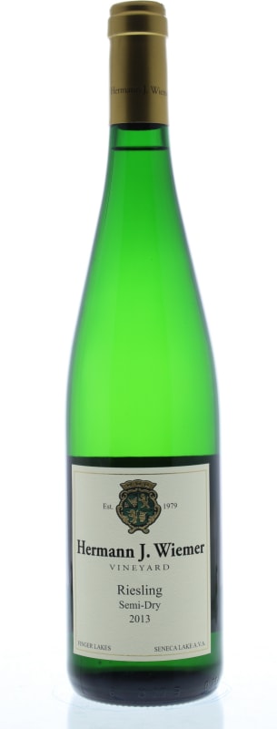 Hermann J. Wiemer Semi-Dry Riesling 2013 Front Bottle Shot
