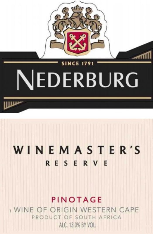Nederburg Winemaster's Reserve Pinotage 2013 Front Label