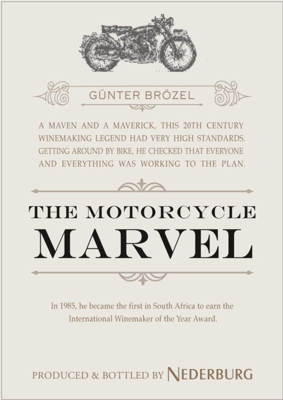 Nederburg The Motorcycle Marvel Red 2011 Front Label