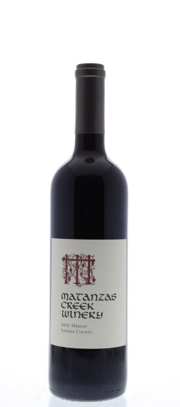 Matanzas Creek Sonoma County Merlot 2012 Front Bottle Shot