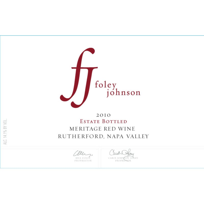 Foley Johnson Estate Rutherford Meritage 2010 Front Label