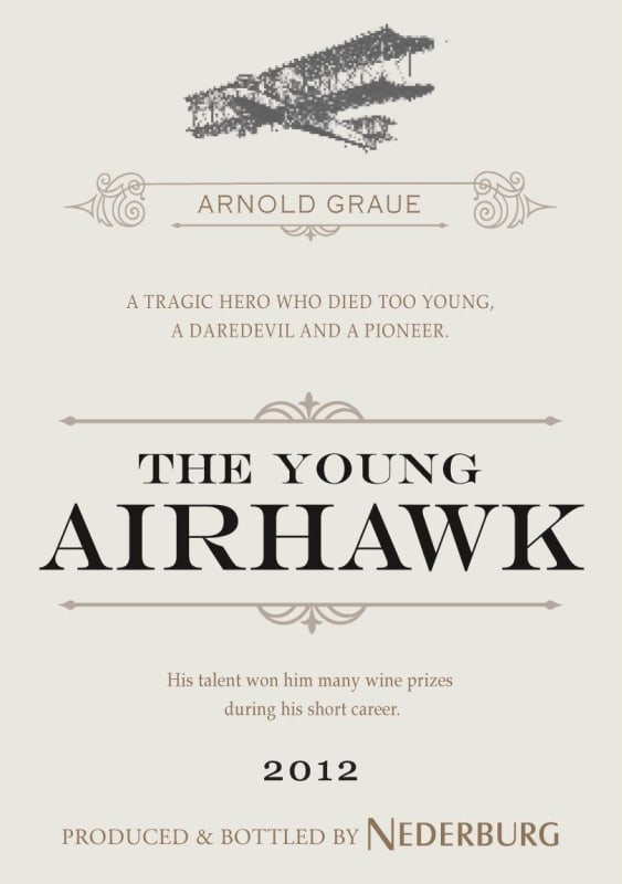 Nederburg The Young Airhawk Arnold Graue Sauvignon Blanc 2012 Front Label