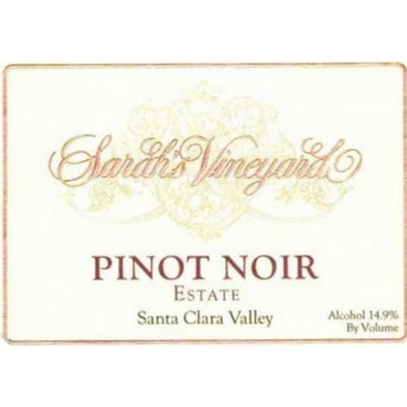 Sarah's Vineyard Estate Pinot Noir 2012 Front Label