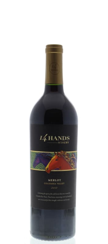 14 Hands Merlot 2013 Front Bottle Shot