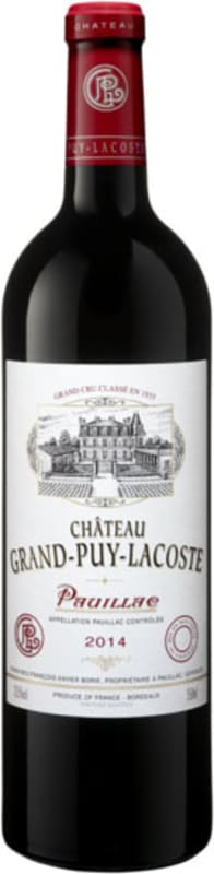 Chateau Grand-Puy-Lacoste 2014 Front Bottle Shot