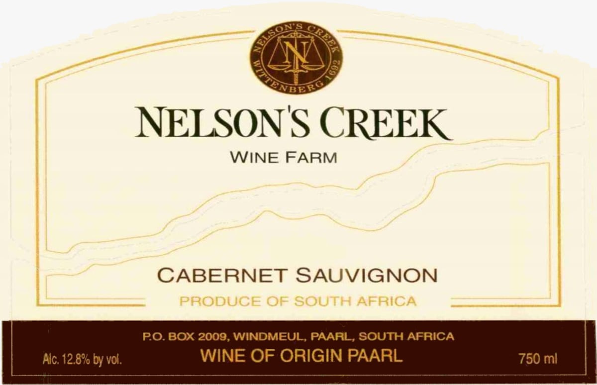 Nelsons Creek Cabernet Sauvignon 2003 Front Label