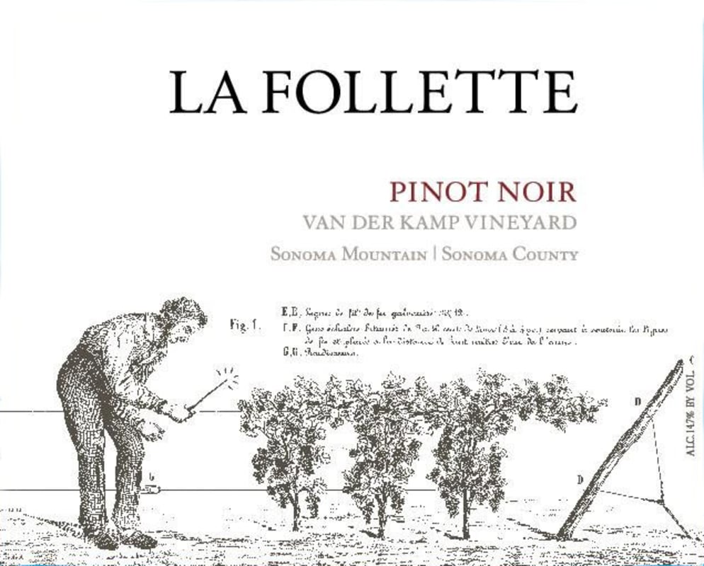 La Follette Van der Kamp Vineyard Pinot Noir 2013 Front Label