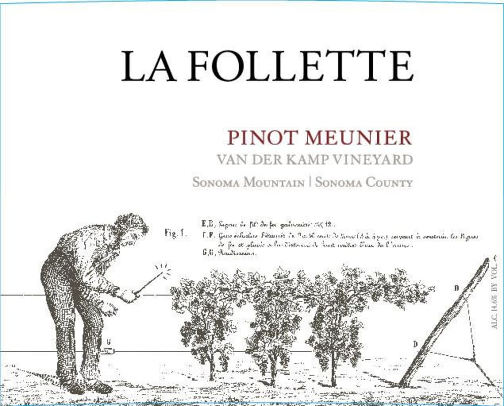 La Follette Van der Kamp Vineyard Pinot Meunier 2013 Front Label