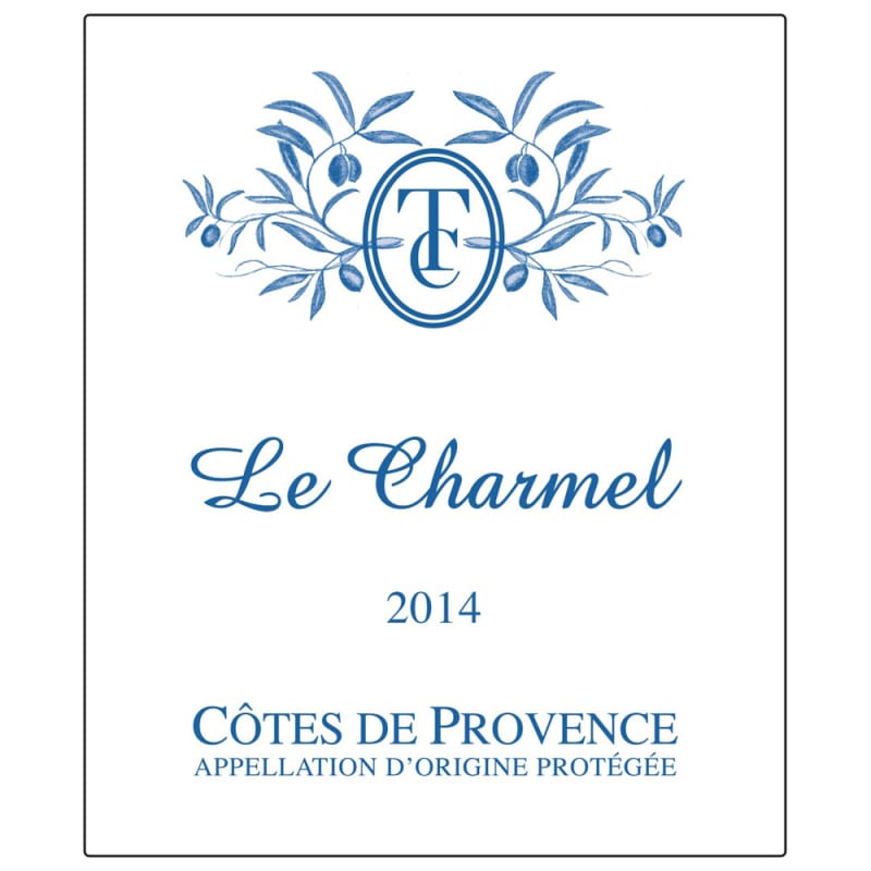 Le Charmel Cotes de Provence Rose 2014 Front Label