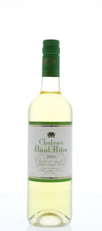 Chateau Haut Rian Blanc 2014 Front Bottle Shot
