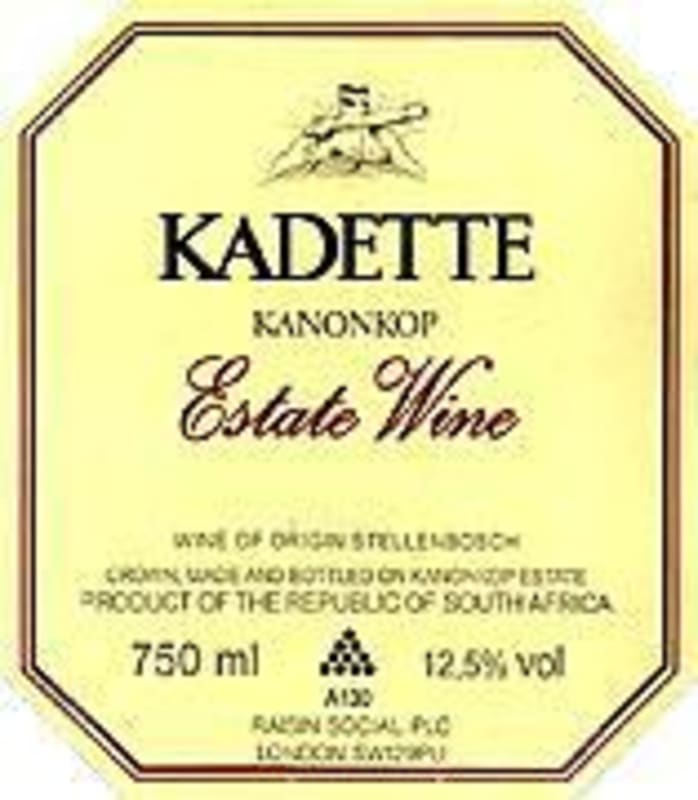 Kanonkop Kadette Cape Blend 1997 Front Label