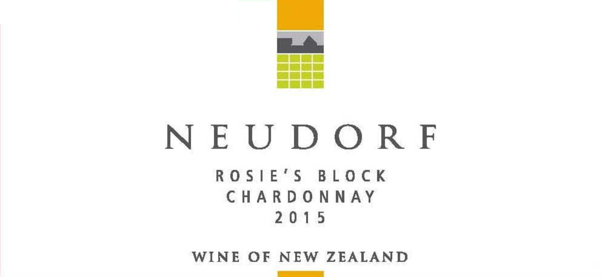 Neudorf Rosie's Block Chardonnay 2015 Front Label