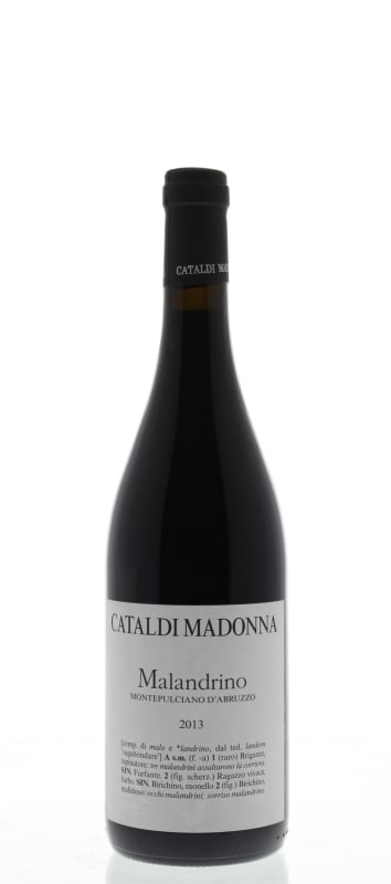 Cataldi Madonna Malandrino Montepulciano d'Abruzzo 2013 Front Bottle Shot