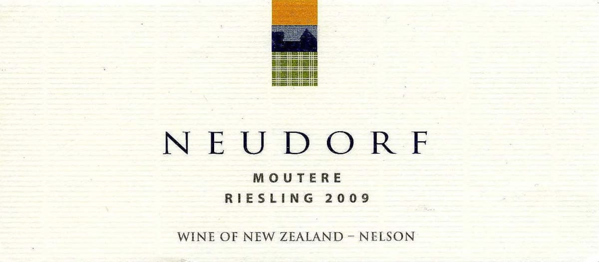 Neudorf Moutere Riesling 2009 Front Label