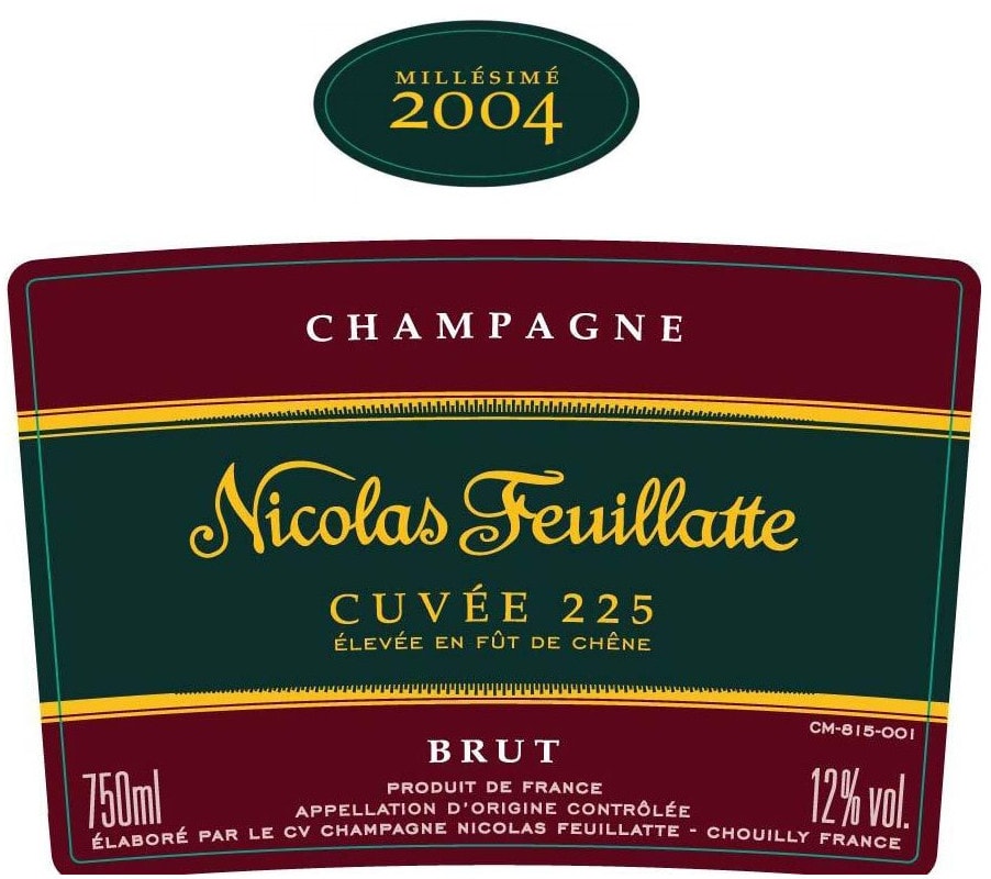 Nicolas Feuillatte Cuvee 225 Millesime Brut Rose 2004 Front Label