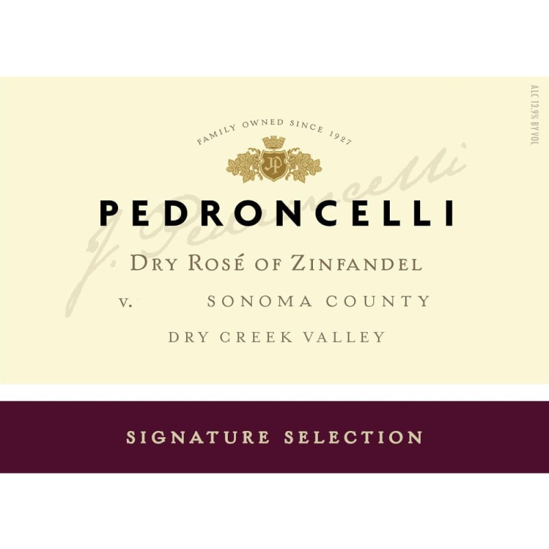 Pedroncelli Zinfandel Rose 2014 Front Label