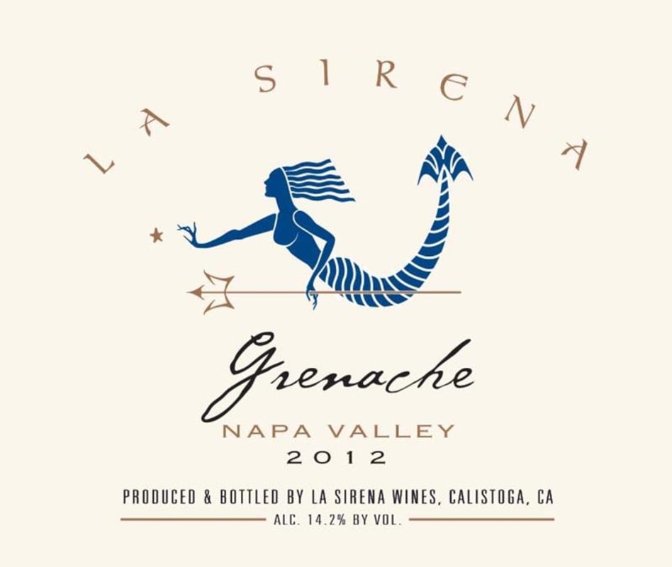 La Sirena Grenache 2012 Front Label