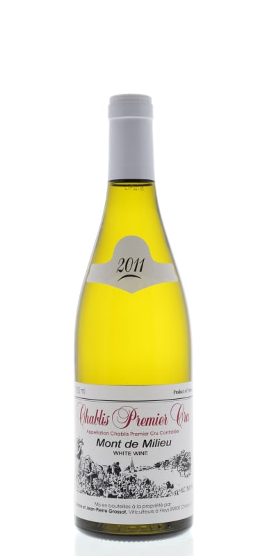Grossot Mont de Milieu Chablis Premier Cru 2011 Front Bottle Shot