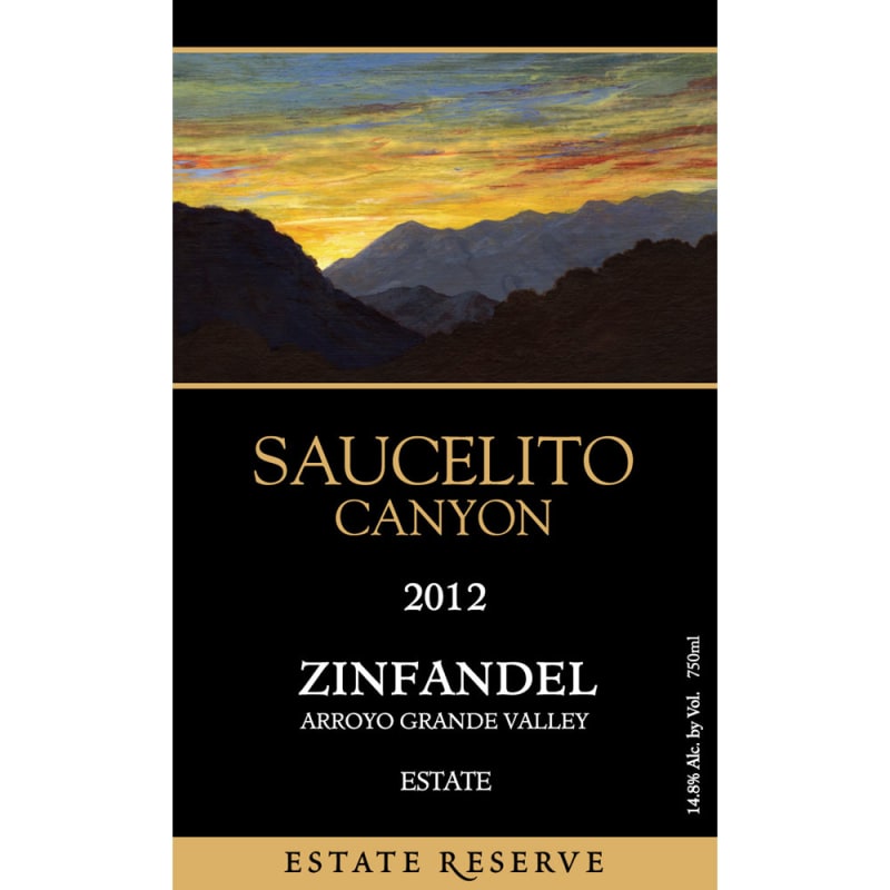 Saucelito Canyon Estate Reserve Zinfandel 2012 Front Label