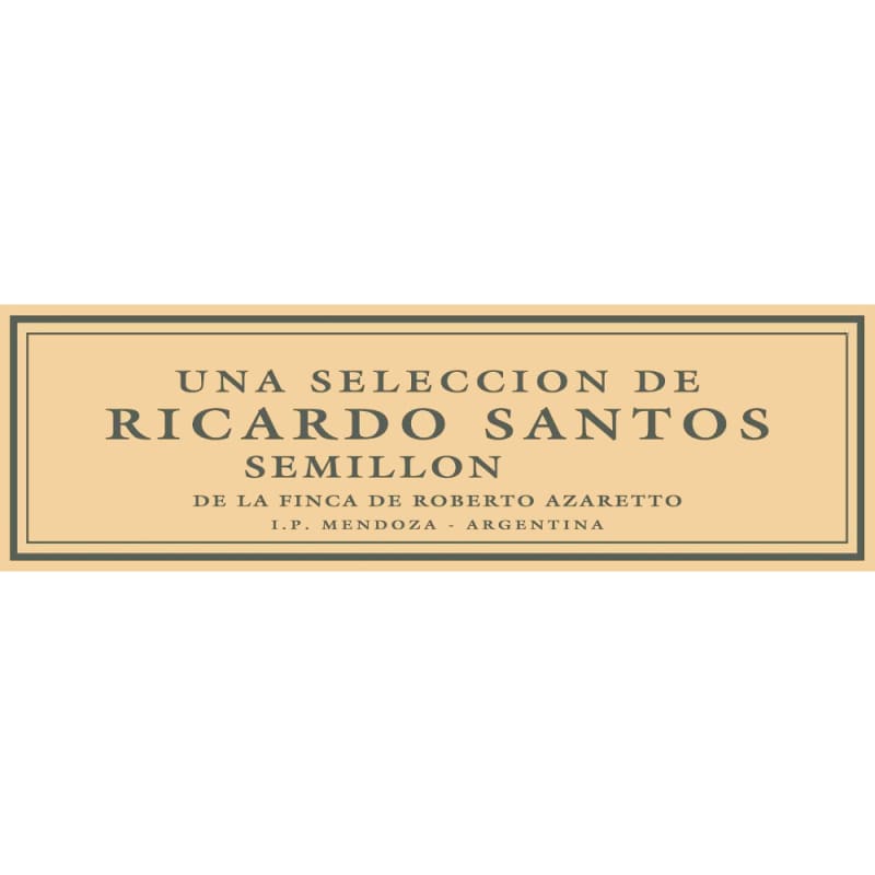 Ricardo Santos Semillon 2013 Front Label