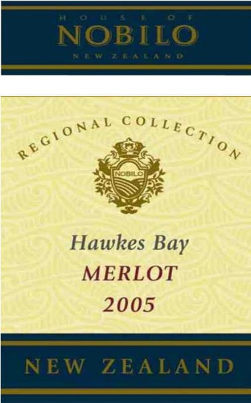 Nobilo Regional Collection Merlot 2005 Front Label