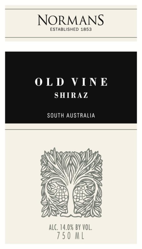 Normans Old Vine Shiraz 2010 Front Label