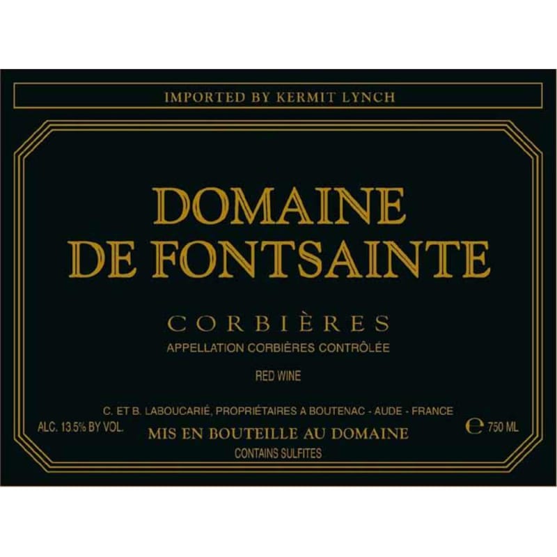 Domaine de Fontsainte Corbieres Rouge 2013 Front Label