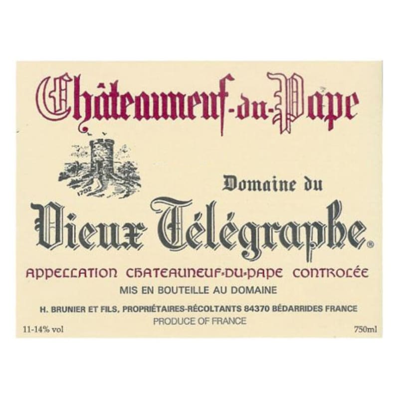 Domaine du Vieux Telegraphe Chateauneuf-du-Pape Telegramme 2012 Front Label