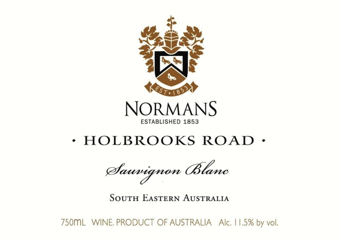 Normans Holbrooks Road Sauvignon Blanc 2013 Front Label