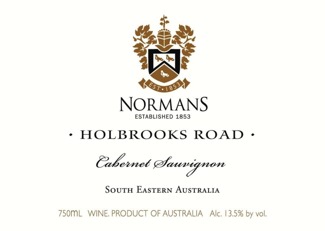 Normans Holbrooks Road Cabernet Sauvignon 2014 Front Label