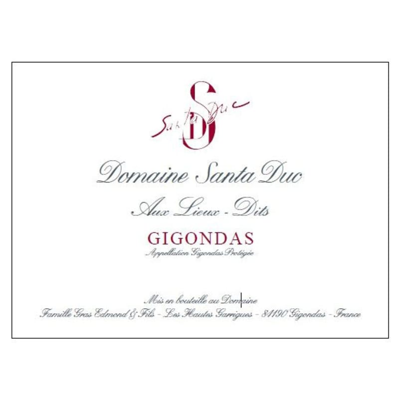 Domaine Santa Duc Aux Lieux Dits Gigondas 2011 Front Label