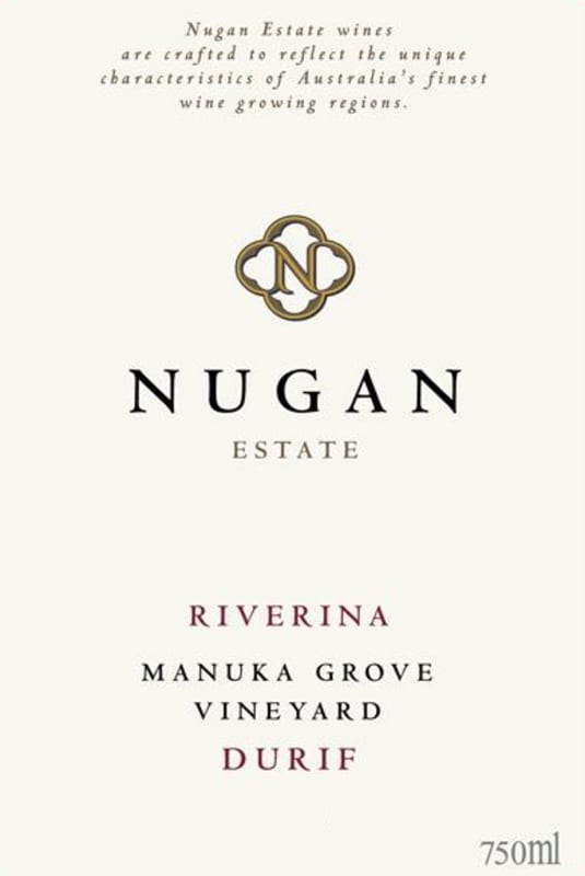 Nugan Estate Durif Manuka Grove 2012 Front Label