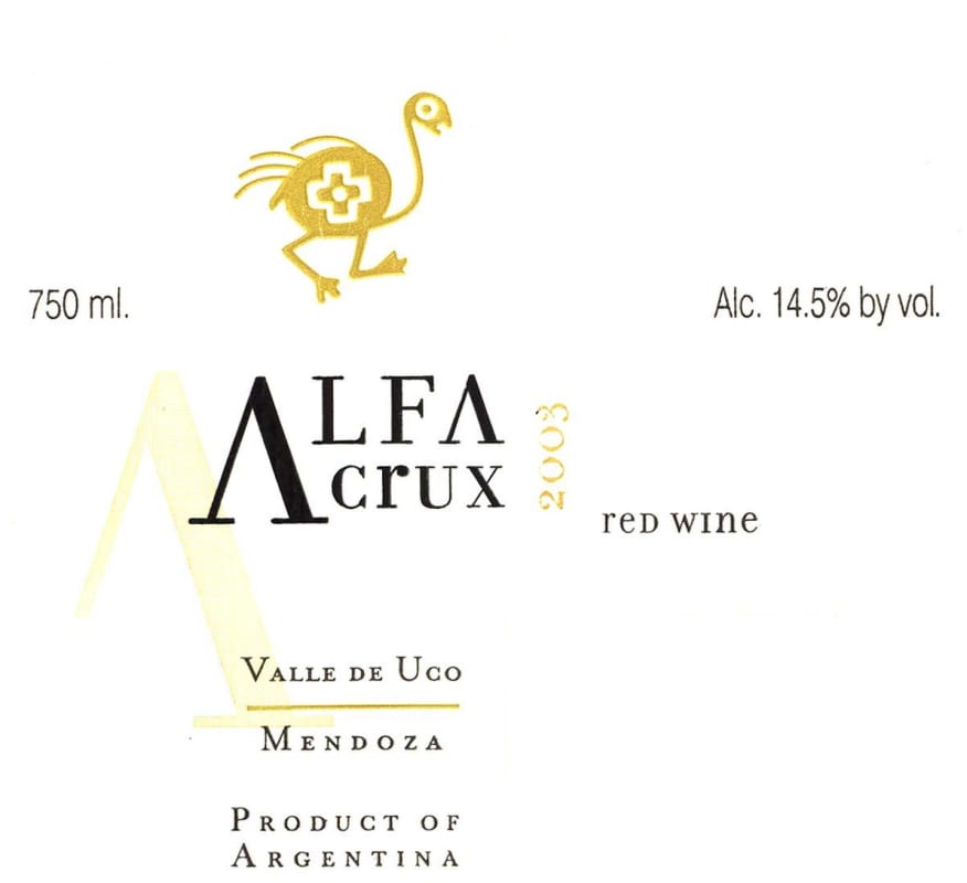 Bodegas O. Fournier Alfa Crux Blend 2003 Front Label