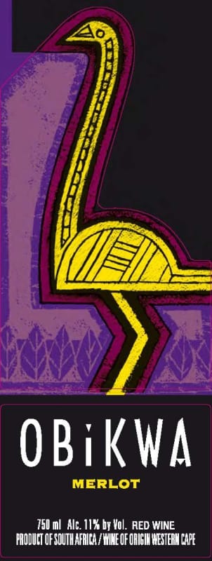 Obikwa Merlot 2011 Front Label
