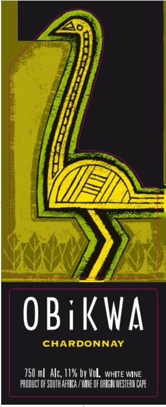 Obikwa Chardonnay 2014 Front Label