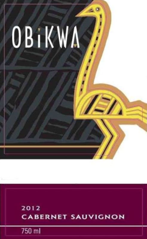 Obikwa Cabernet Sauvignon 2012 Front Label