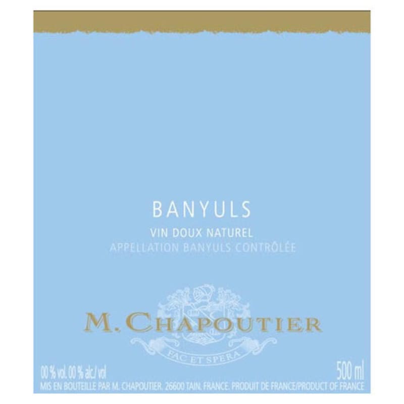M. Chapoutier Banyuls (500ML) 2013 Front Label