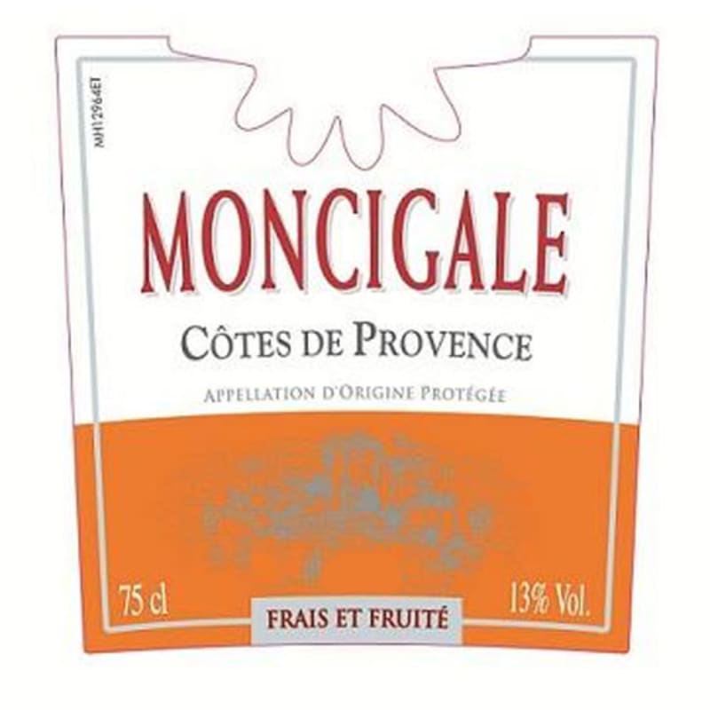 Moncigale Rose 2014 Front Label