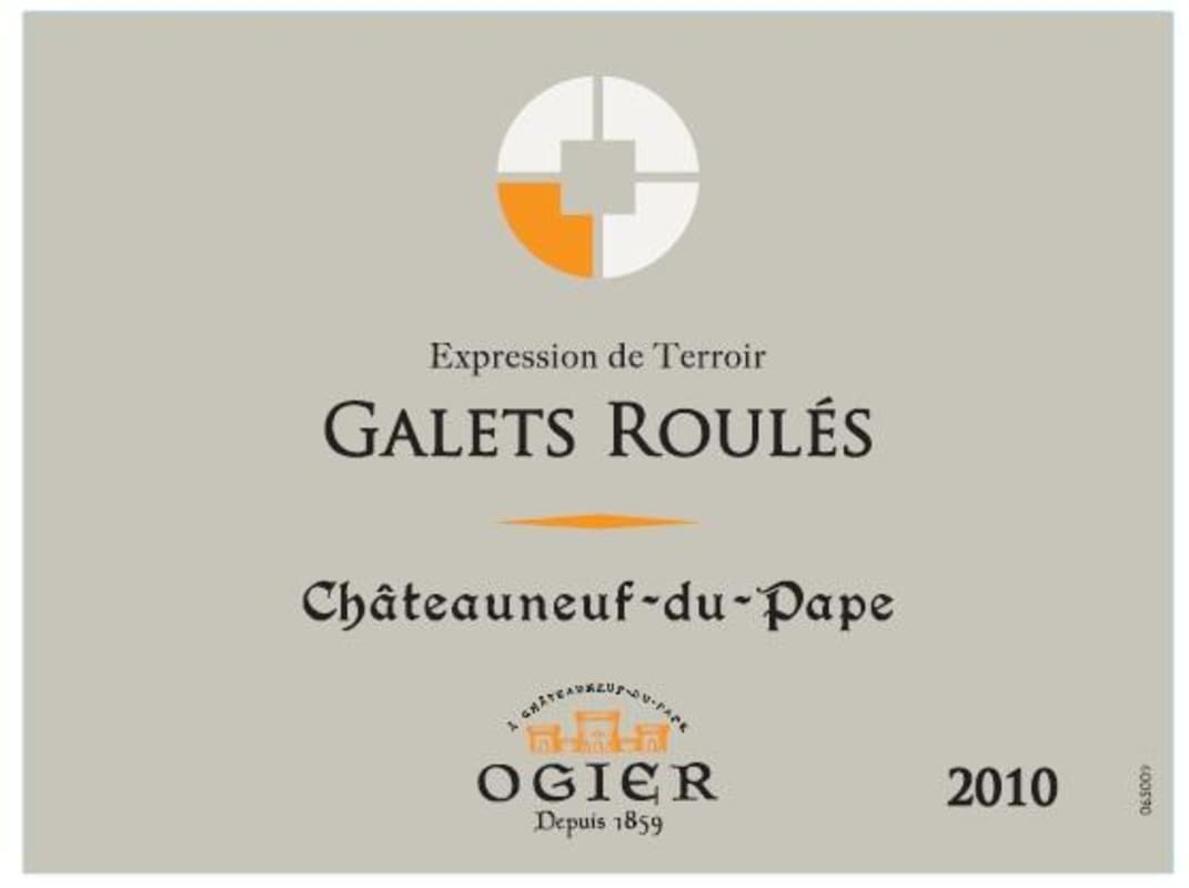 Ogier Chateauneuf-du-Pape Galets Roules 2010 Front Label