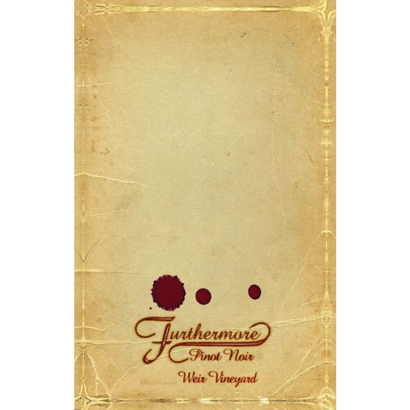 Furthermore Weir Vineyard Pinot Noir 2012 Front Label