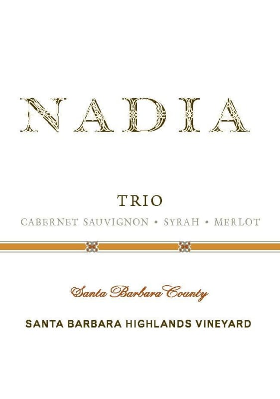 NADIA Trio Red Blend 2013 Front Label