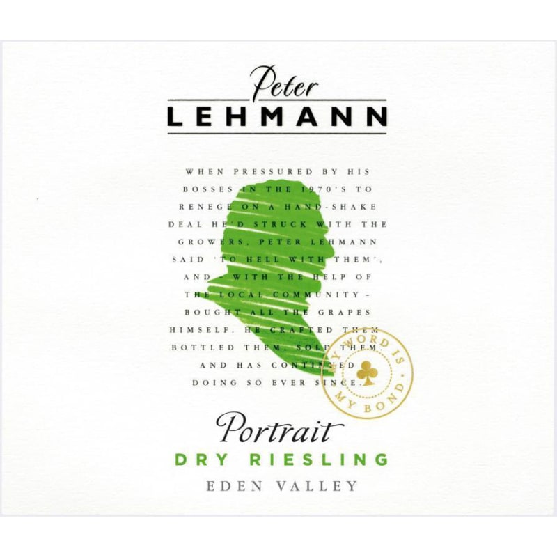 Peter Lehmann Portrait Eden Valley Riesling 2014 Front Label