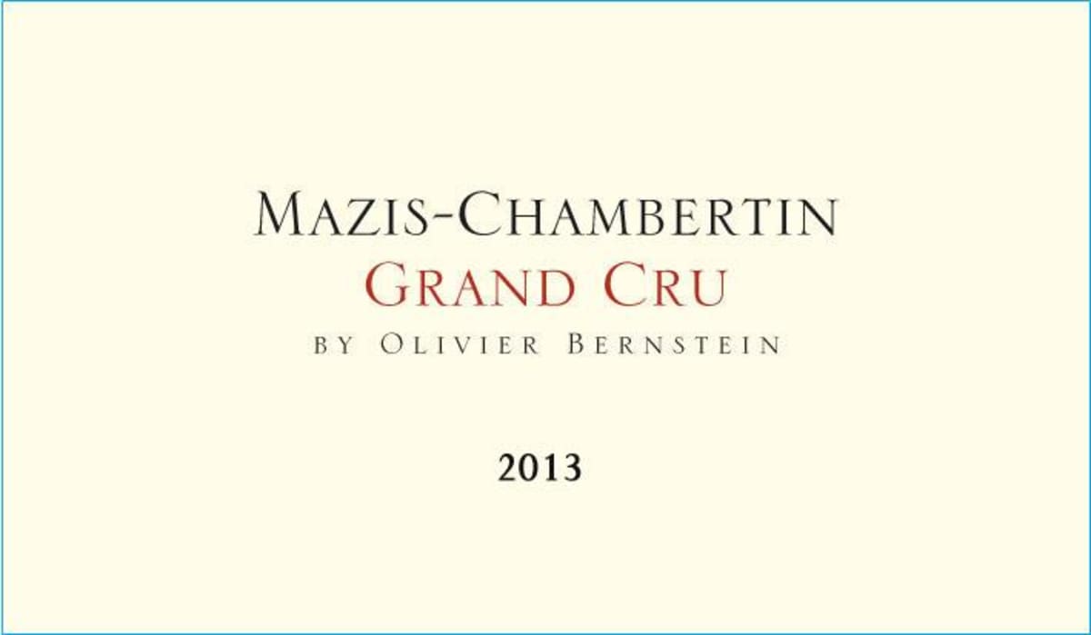 Olivier Bernstein Mazis-Chambertin Grand Cru 2013 Front Label