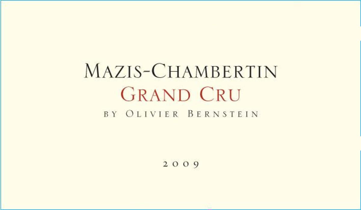Olivier Bernstein Mazis-Chambertin Grand Cru 2009 Front Label