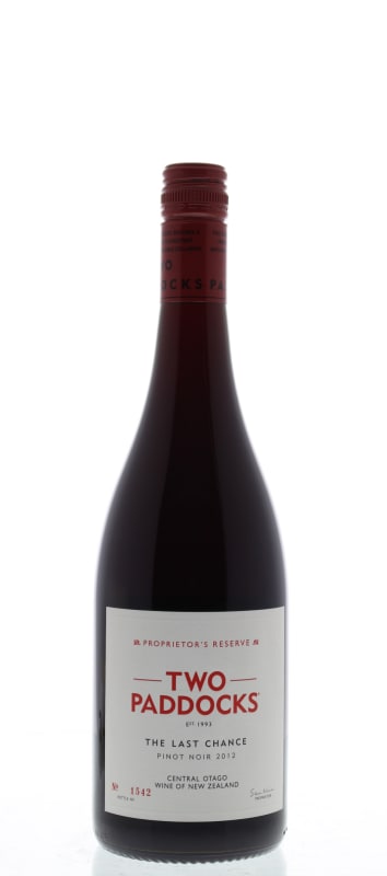 Two Paddocks The Last Chance Pinot Noir 2012 Front Bottle Shot